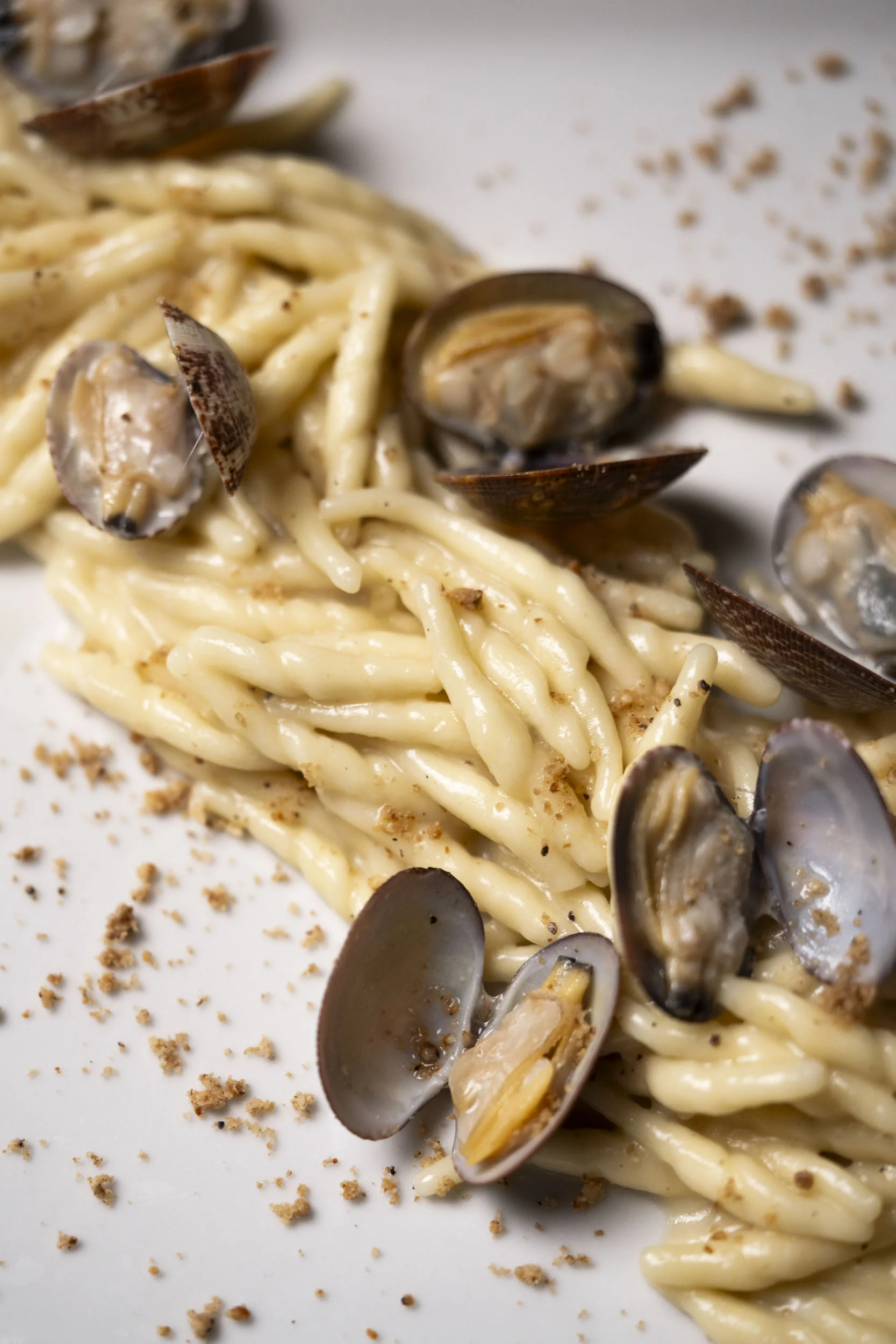 Trofie fatte in casa alle vongole
